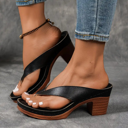 Louise – orthopedic heeled slipper in serene comfort