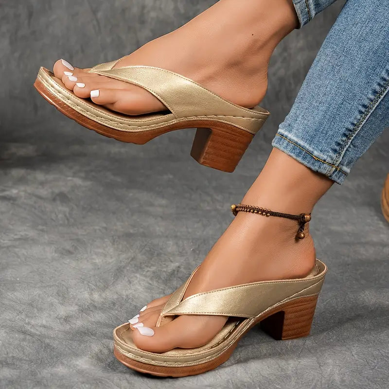 Louise – orthopedic heeled slipper in serene comfort