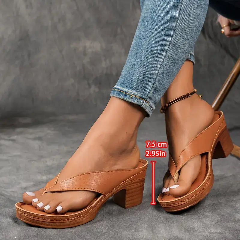 Louise – orthopedic heeled slipper in serene comfort