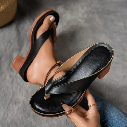 Louise – orthopedic heeled slipper in serene comfort