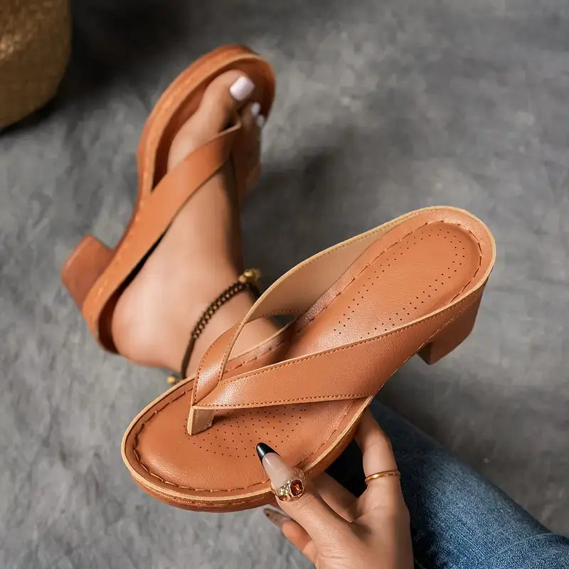Louise – orthopedic heeled slipper in serene comfort