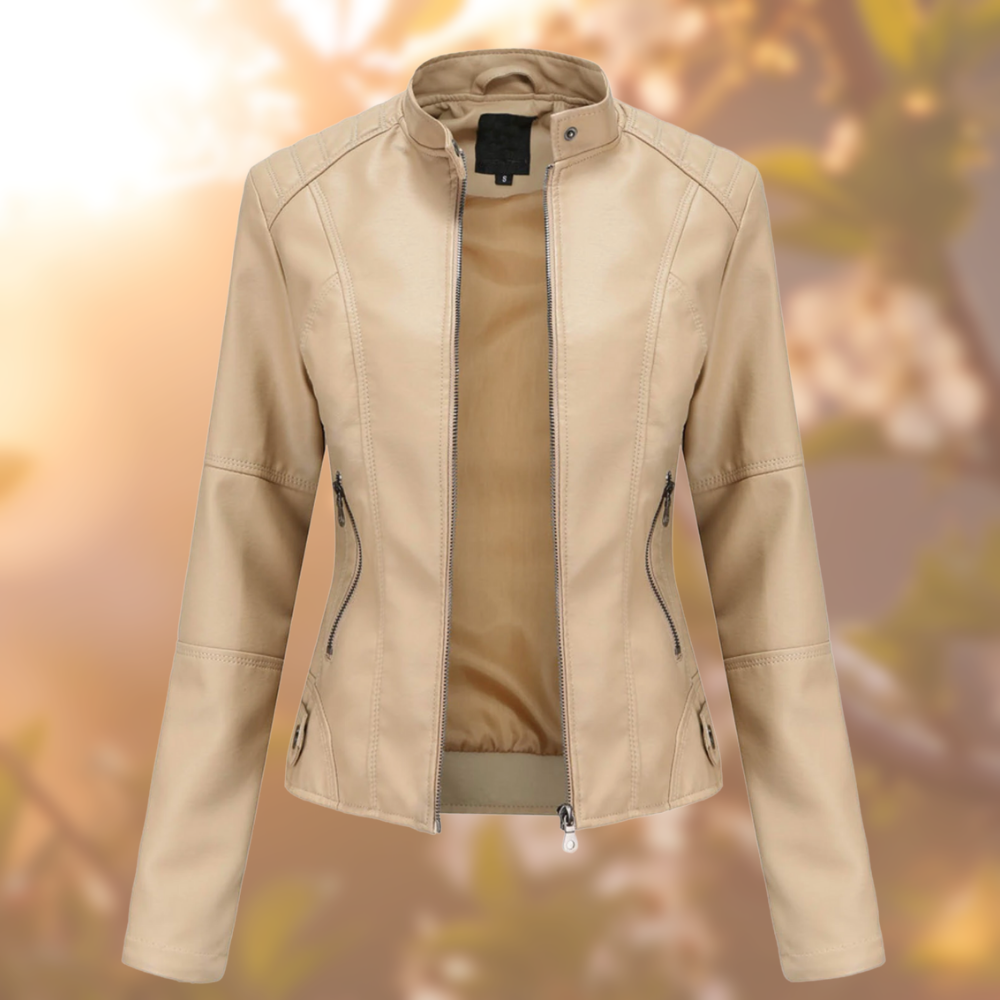 Elegant vegan leather jacket
