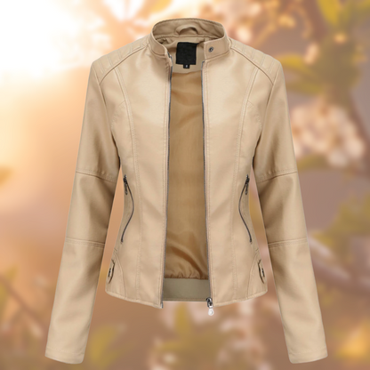 Elegant vegan leather jacket