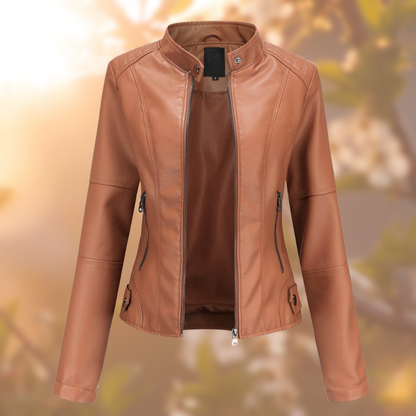 Elegant vegan leather jacket