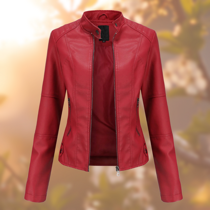 Elegant vegan leather jacket