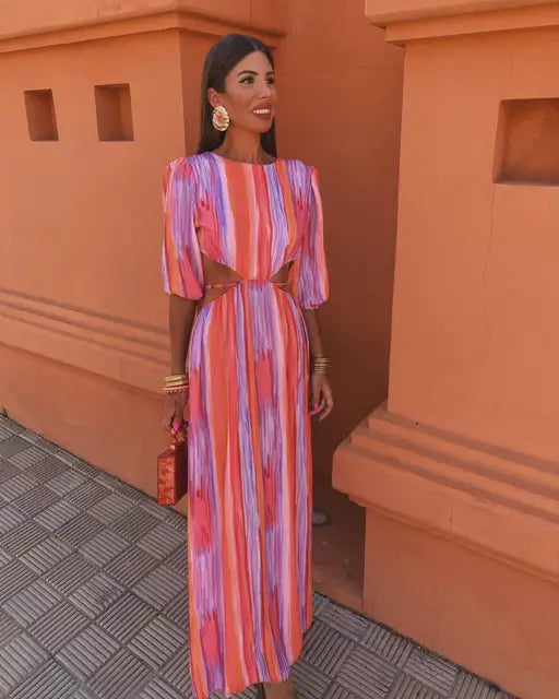 Sola – twilight grace with an open-back allure