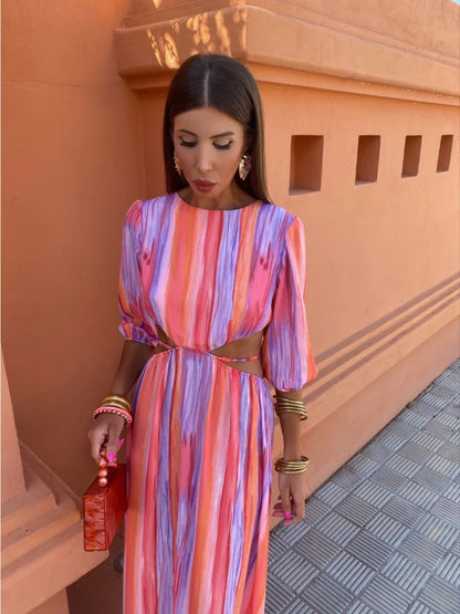 Sola – twilight grace with an open-back allure