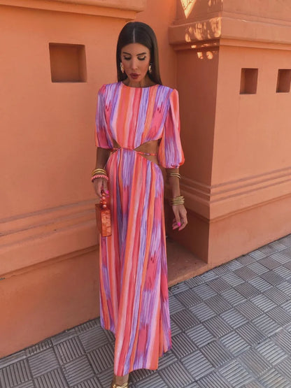 Sola – twilight grace with an open-back allure