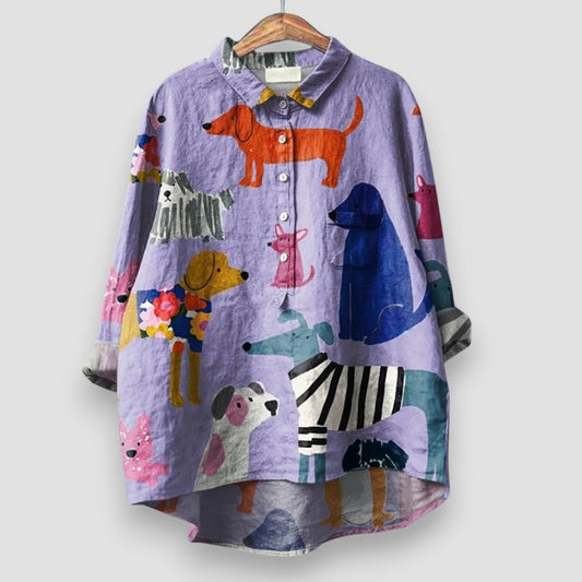 Camilla – brushstroke charm blouse