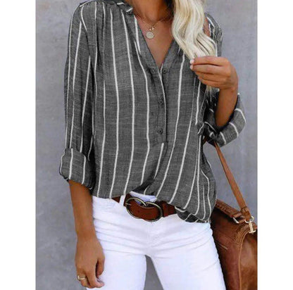 Giana – sunlit rhythm striped blouse