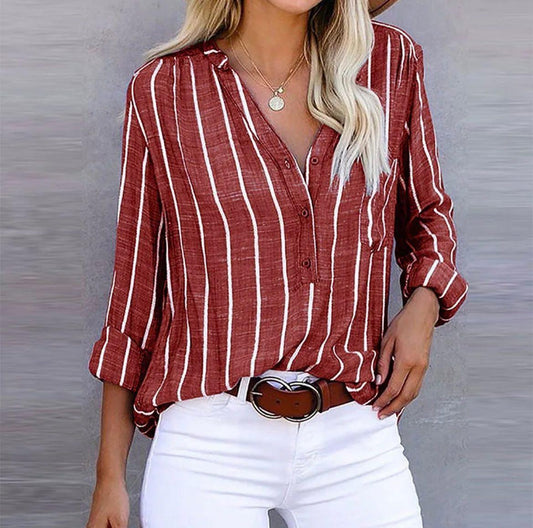 Giana – sunlit rhythm striped blouse