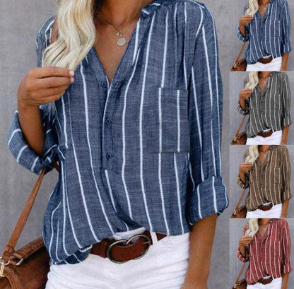 Giana – sunlit rhythm striped blouse