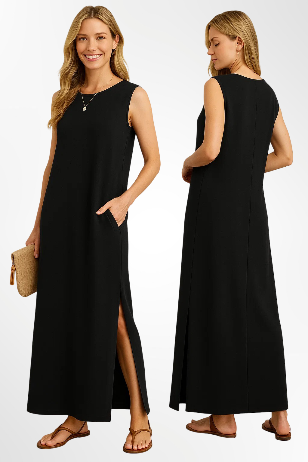 Emma – soft cascade maxi dress