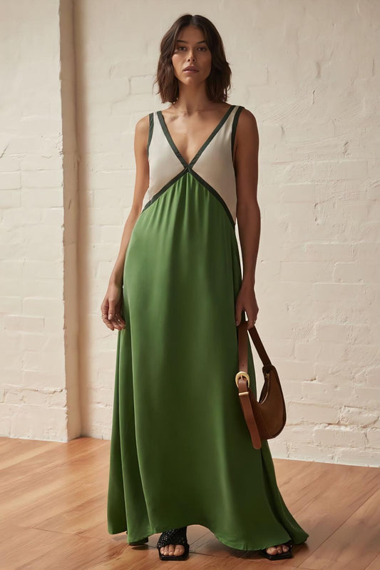 Elena – timeless ease sleeveless midi dress
