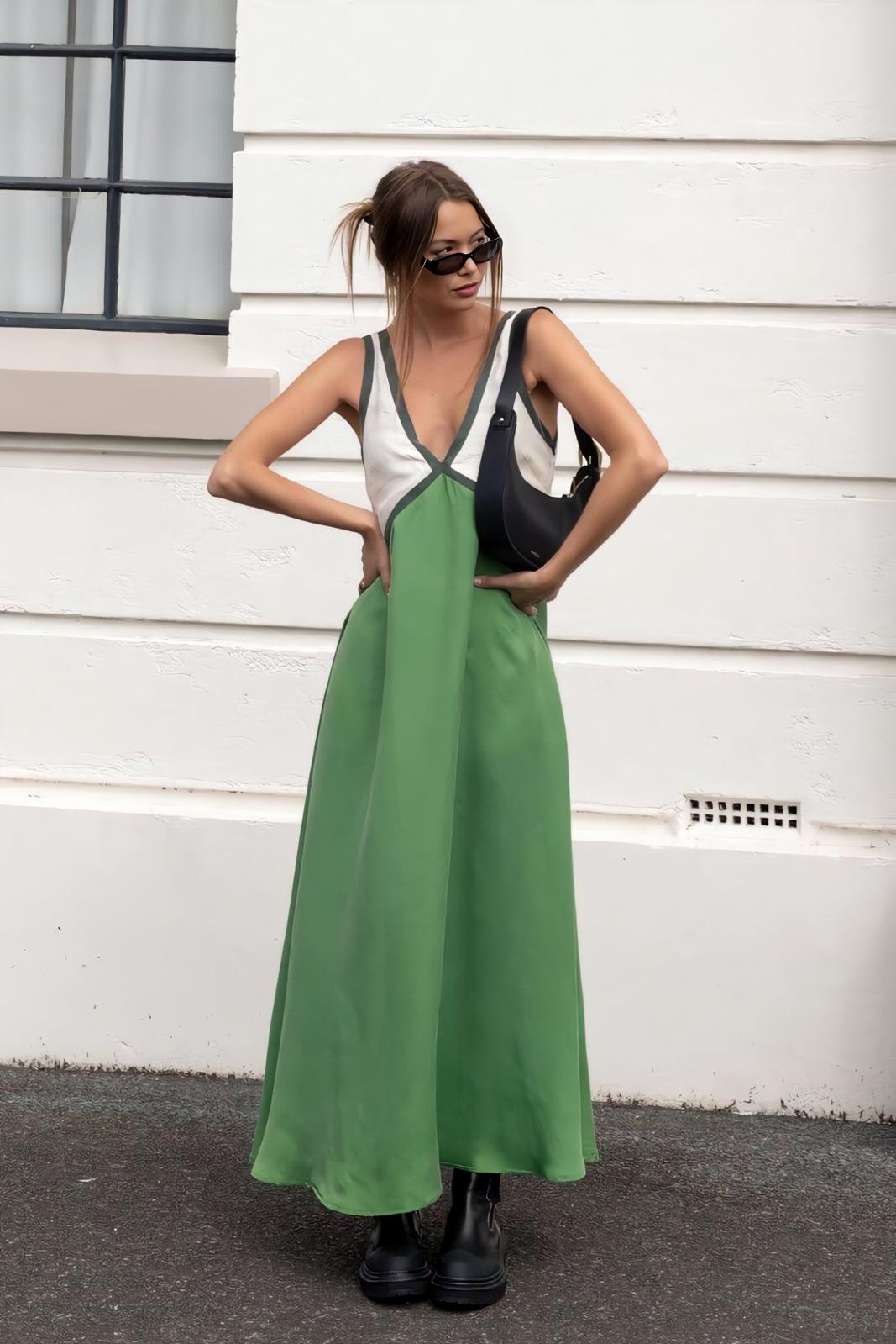 Elena – timeless ease sleeveless midi dress