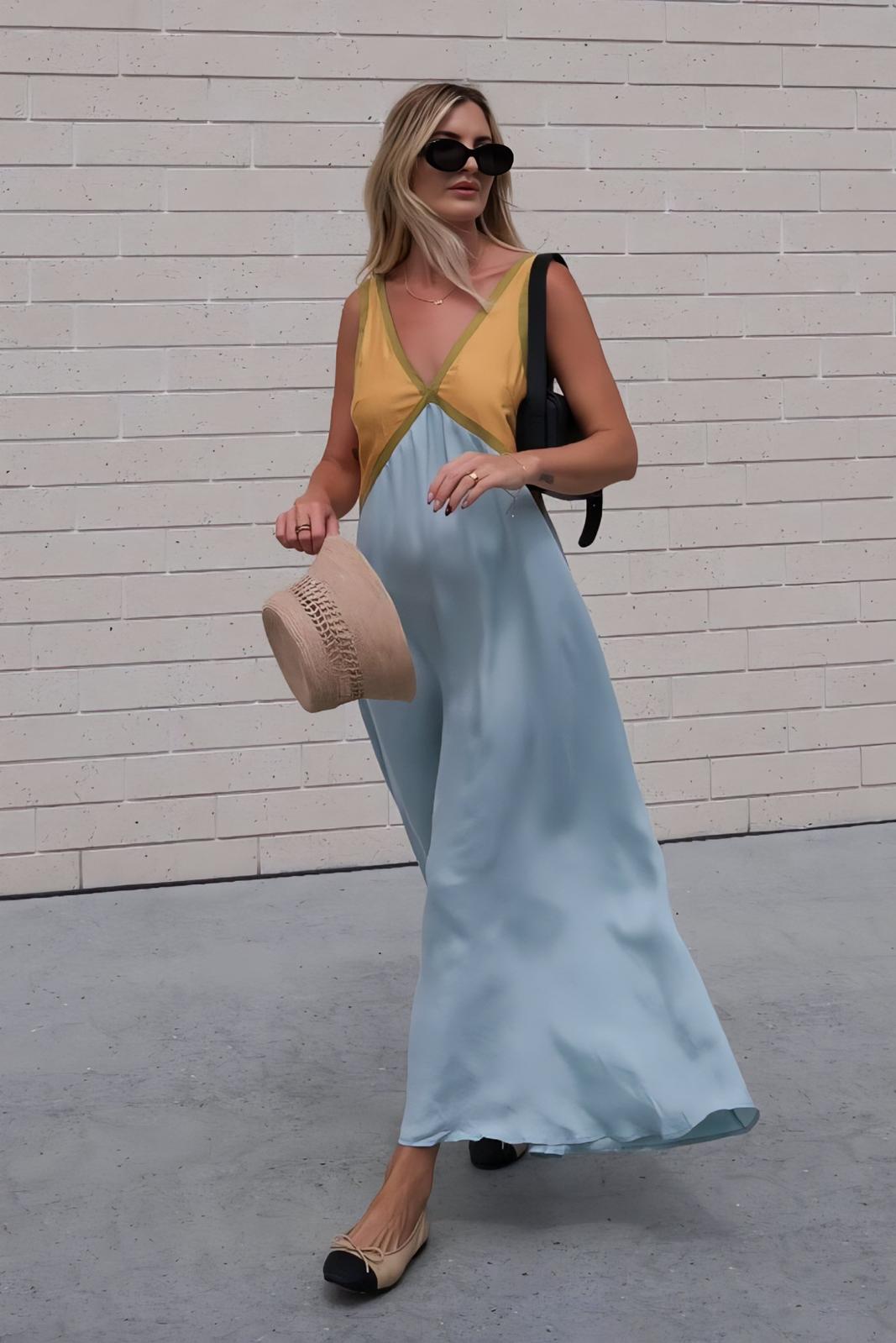 Elena – timeless ease sleeveless midi dress