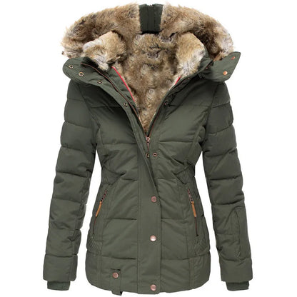 SUZANNE - WARM WINTER COAT WITH FUR LINING