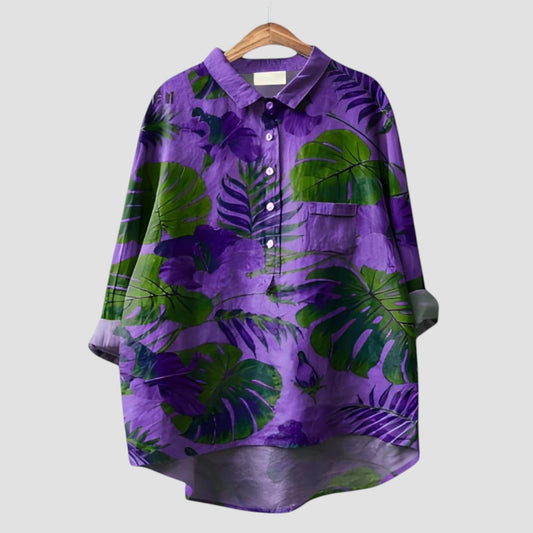 Veronica – graphic grace modern-cut blouse