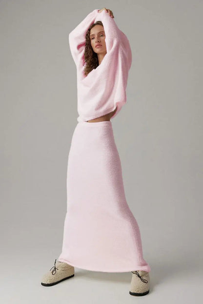 Mia – soft twilight knitwear set