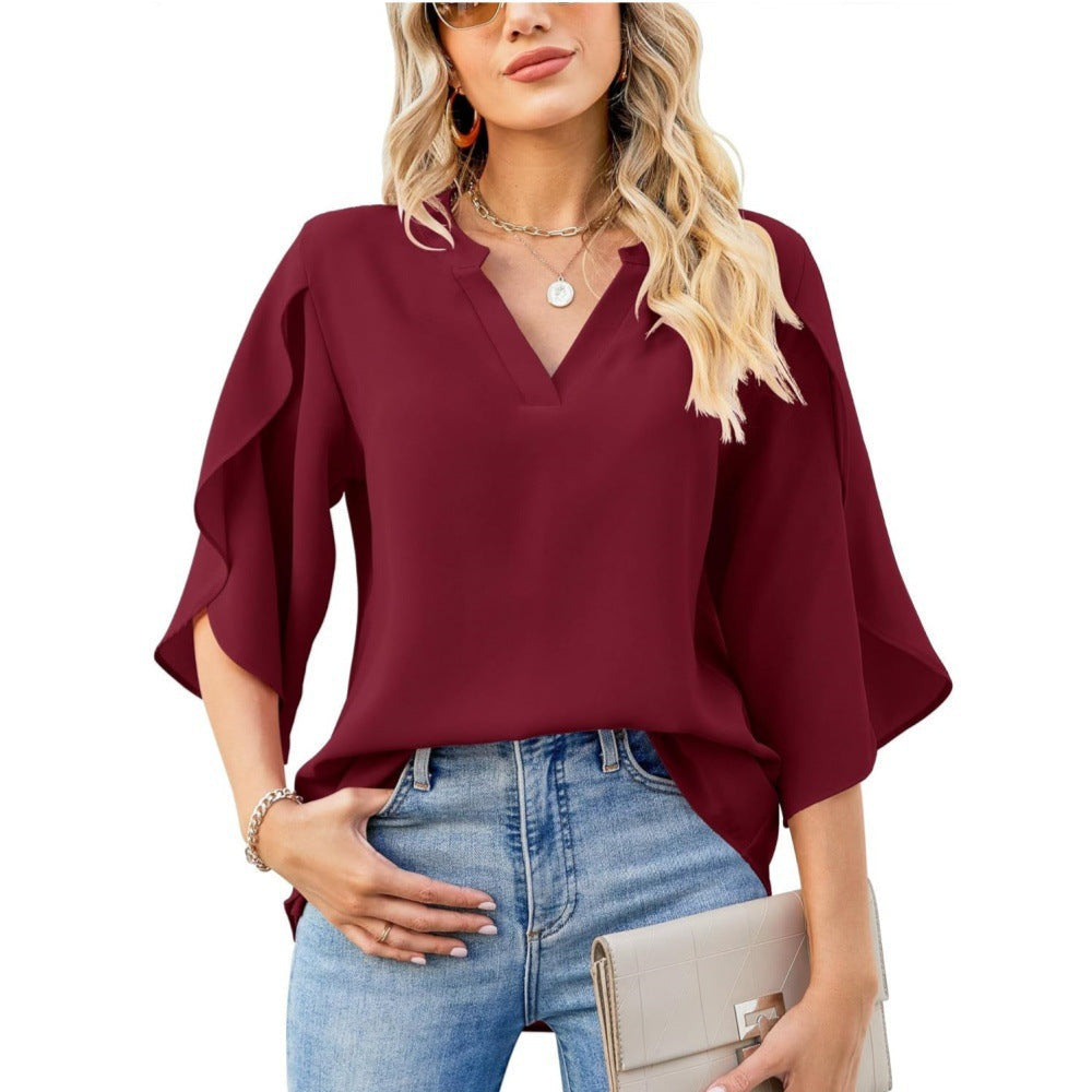 Leni – soft grace v-neck blouse
