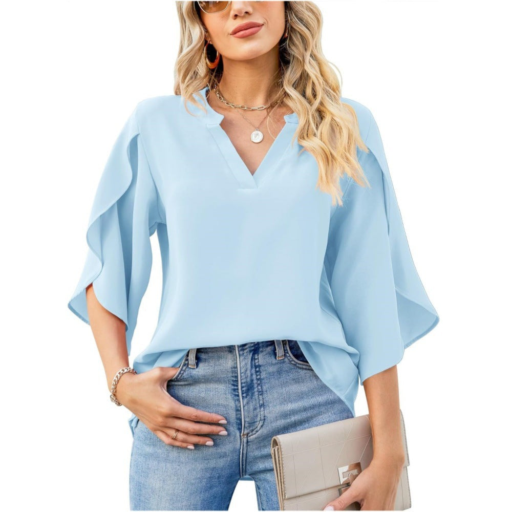 Leni – soft grace v-neck blouse