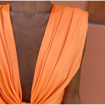 ISABELLA - PARTY DRESS WITH PLUNGING NECKLINE