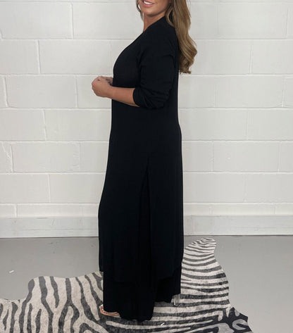 ALEJANDRA-CASUAL V-NECK TWO-PIECE SET