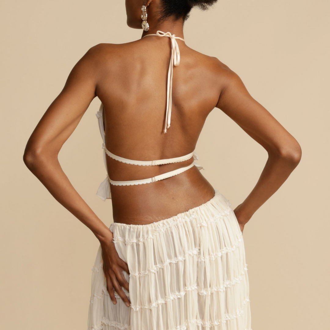 CHIC WENDY HALTER -TOP AND SKIRT ENSEMBLE