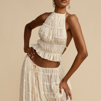 CHIC WENDY HALTER -TOP AND SKIRT ENSEMBLE