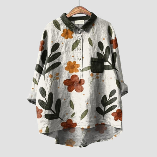 Clarissa – natural bloom oversized shirt