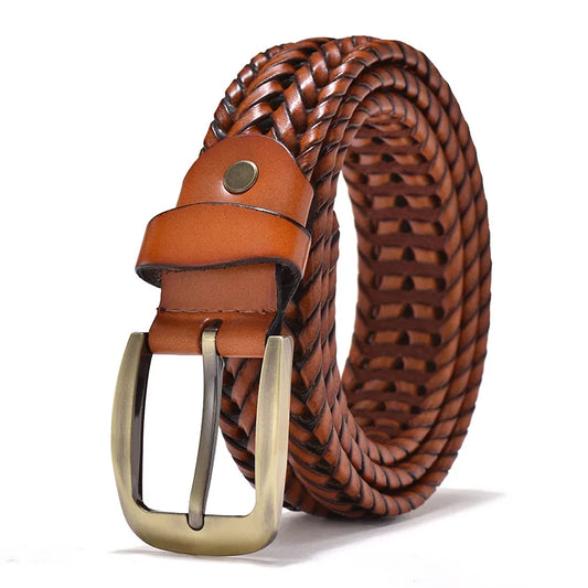 ALESSIO – WOVEN LEATHER MEN'S BELT (VINTAGE)