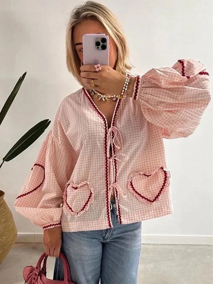 Mila – blush romance blouse