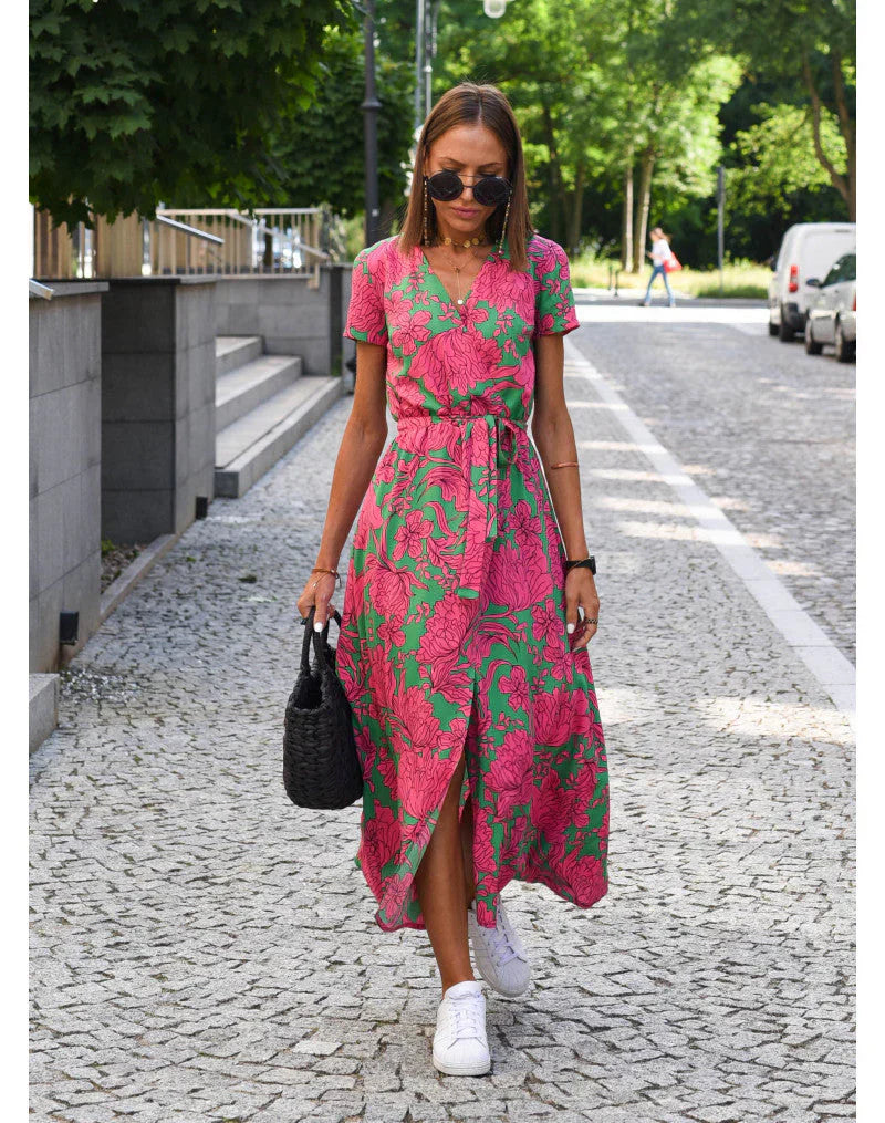 EVA - STYLISH V-NECK DRESS
