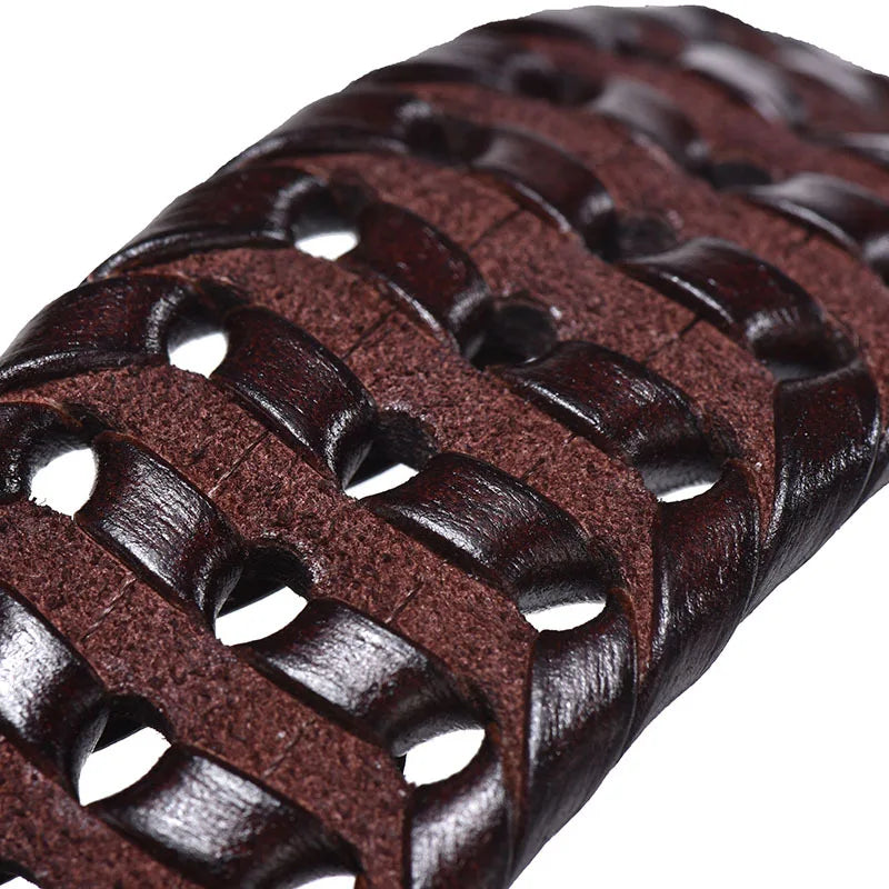 ALESSIO – WOVEN LEATHER MEN'S BELT (VINTAGE)