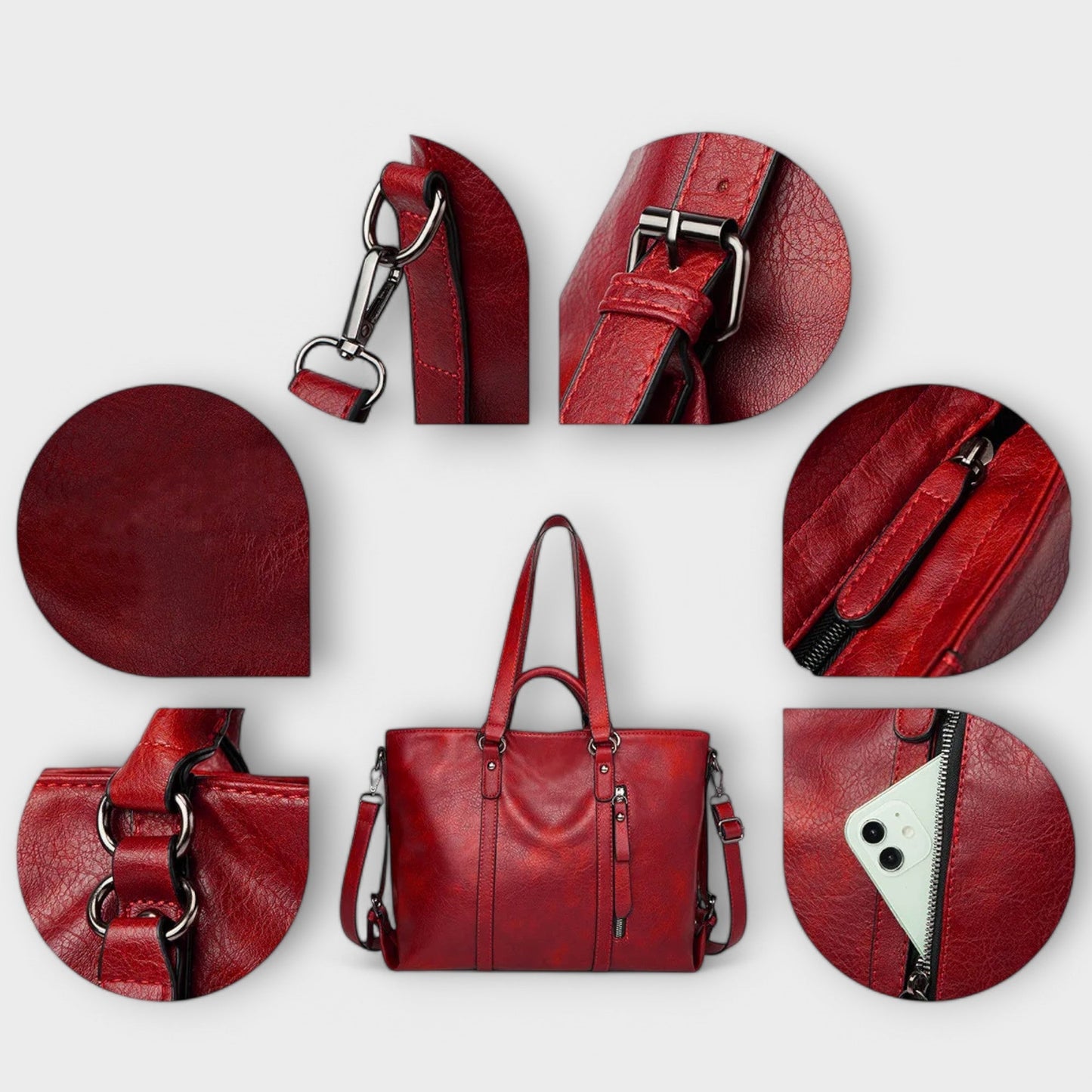 LARGE LEATHER BAG - TIMELESS STYLE & FUNCTIONALITY