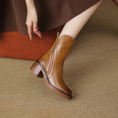 GRAZIA - LEATHER ANKLE BOOTS