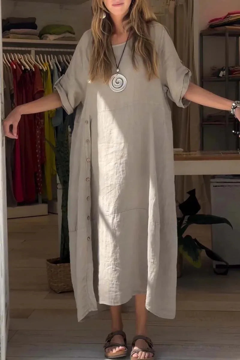 SÉLENA - ELEGANT DRESS WITH BUTTONS