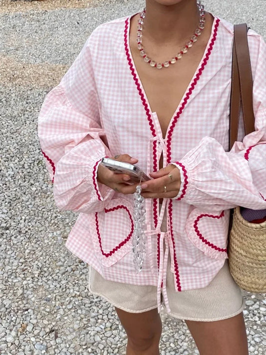 Mila – blush romance blouse