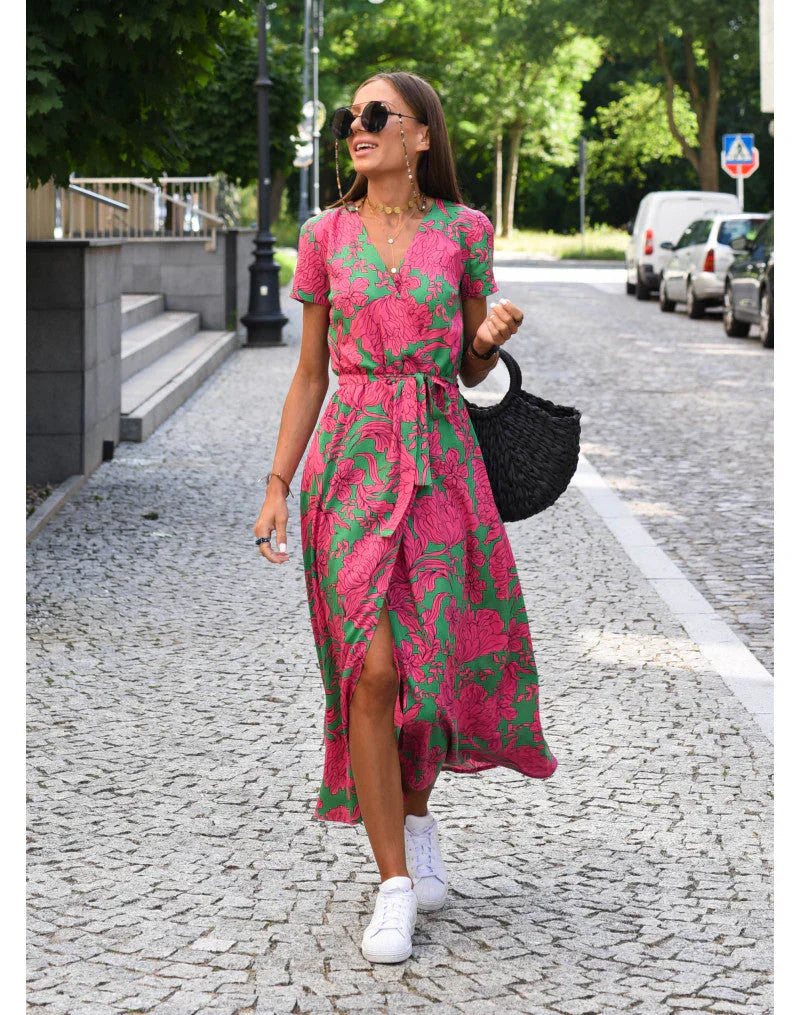 EVA - STYLISH V-NECK DRESS