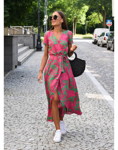 EVA - STYLISH V-NECK DRESS