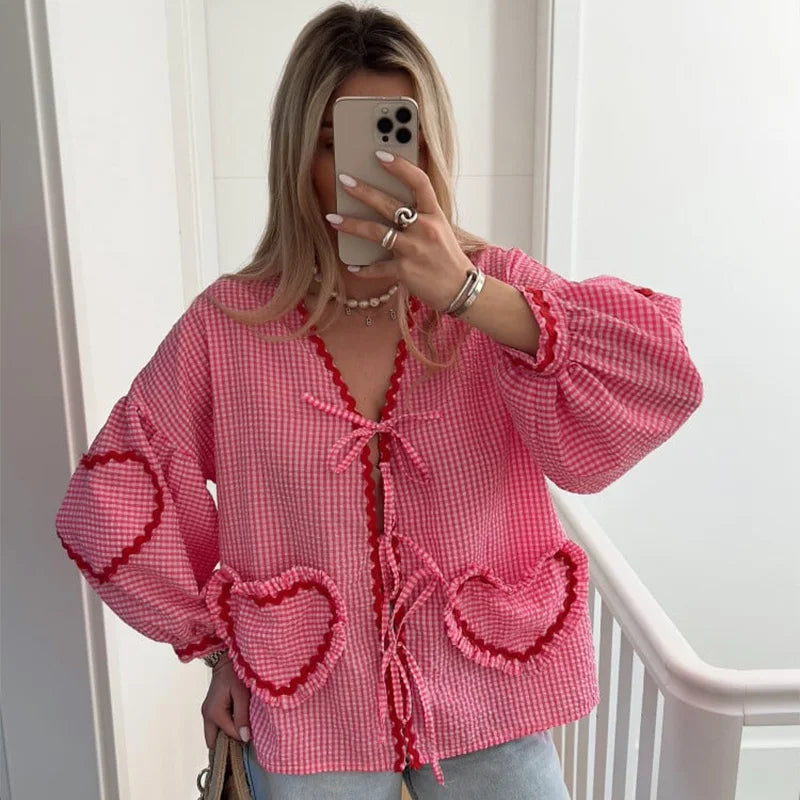 Mila – blush romance blouse
