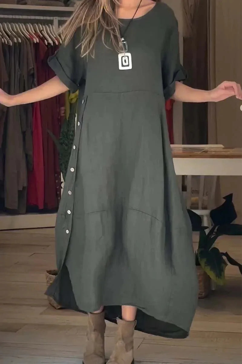 SÉLENA - ELEGANT DRESS WITH BUTTONS