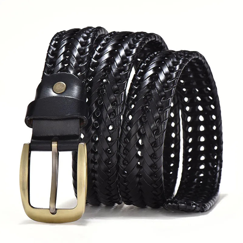 ALESSIO – WOVEN LEATHER MEN'S BELT (VINTAGE)