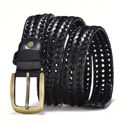 ALESSIO – WOVEN LEATHER MEN'S BELT (VINTAGE)