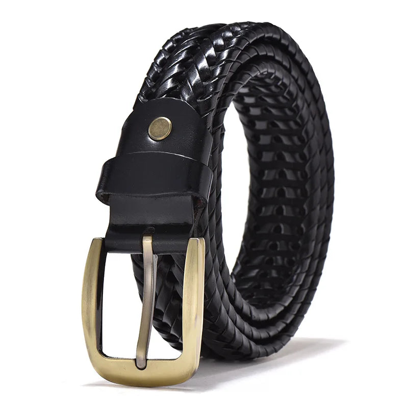ALESSIO – WOVEN LEATHER MEN'S BELT (VINTAGE)