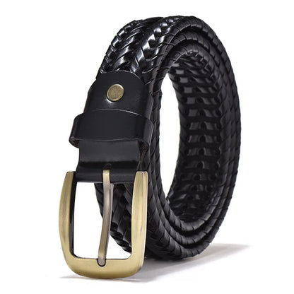 ALESSIO – WOVEN LEATHER MEN'S BELT (VINTAGE)