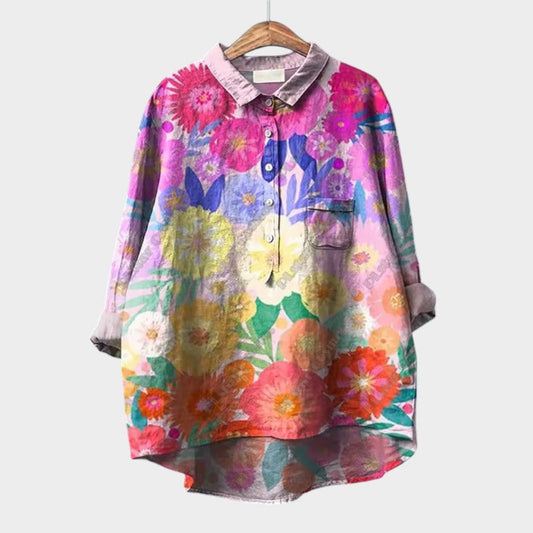 Francesca – radiant blooms oversized blouse