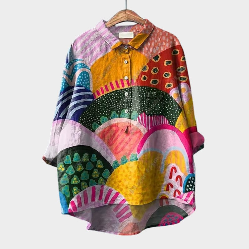 Francesca – radiant blooms oversized blouse