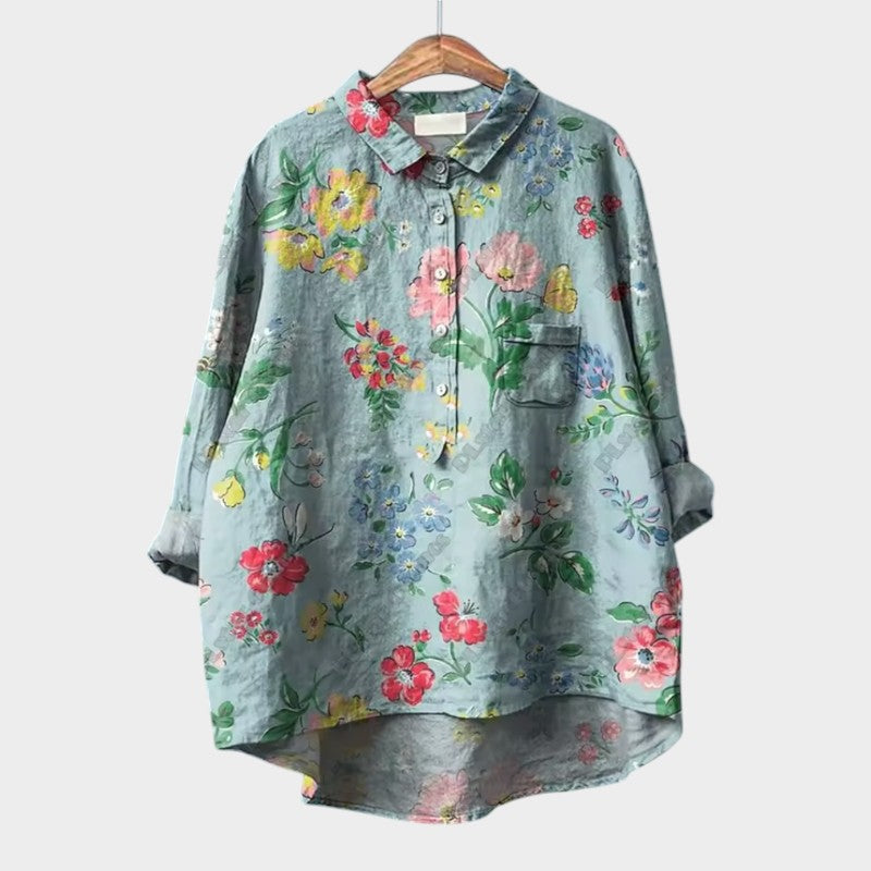 Francesca – radiant blooms oversized blouse