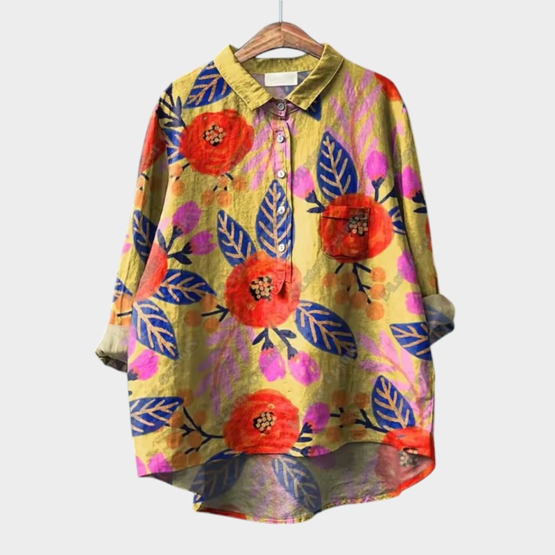 Francesca – radiant blooms oversized blouse